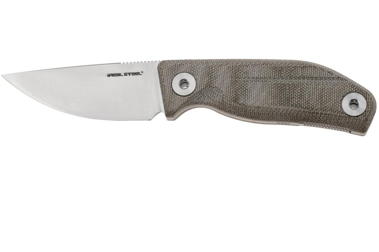 Real Steel CVX-80 3563 OD-Green Micarta bushcraftmes, Poltergeist design