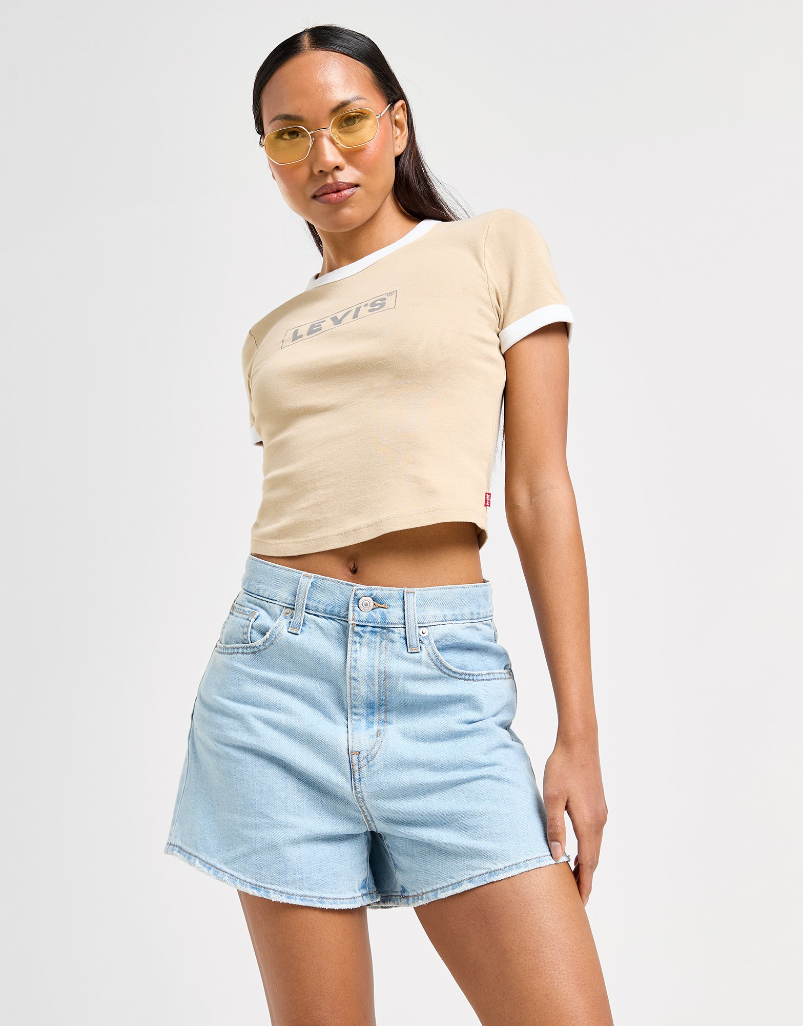 LEVI'S Short Mom Taille Haute Femme