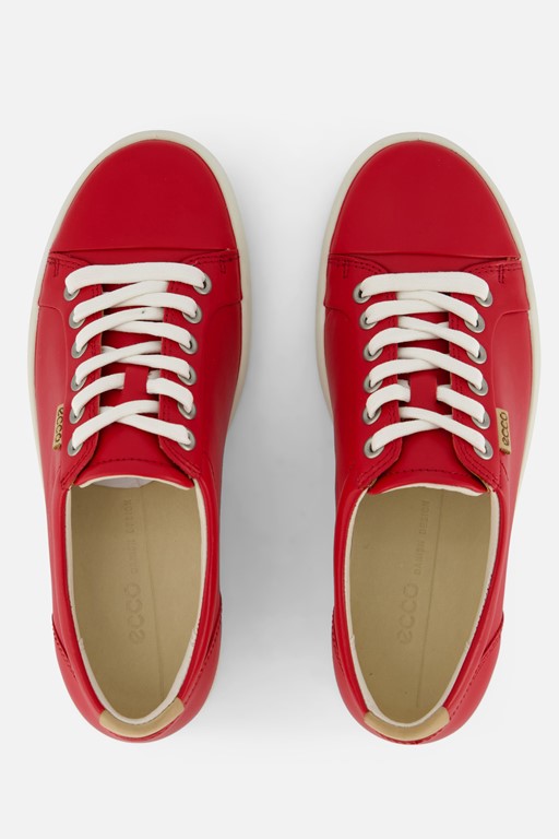 Ecco Soft 7 W Sneakers rood Leer