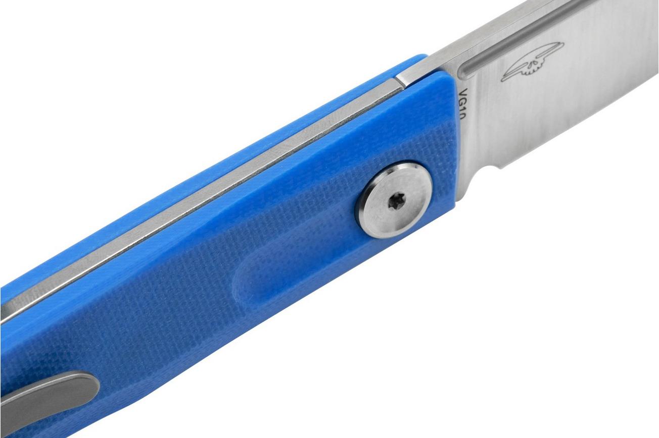 Real Steel Stella Blue G10 7059 slipjoint zakmes, Poltergeist design
