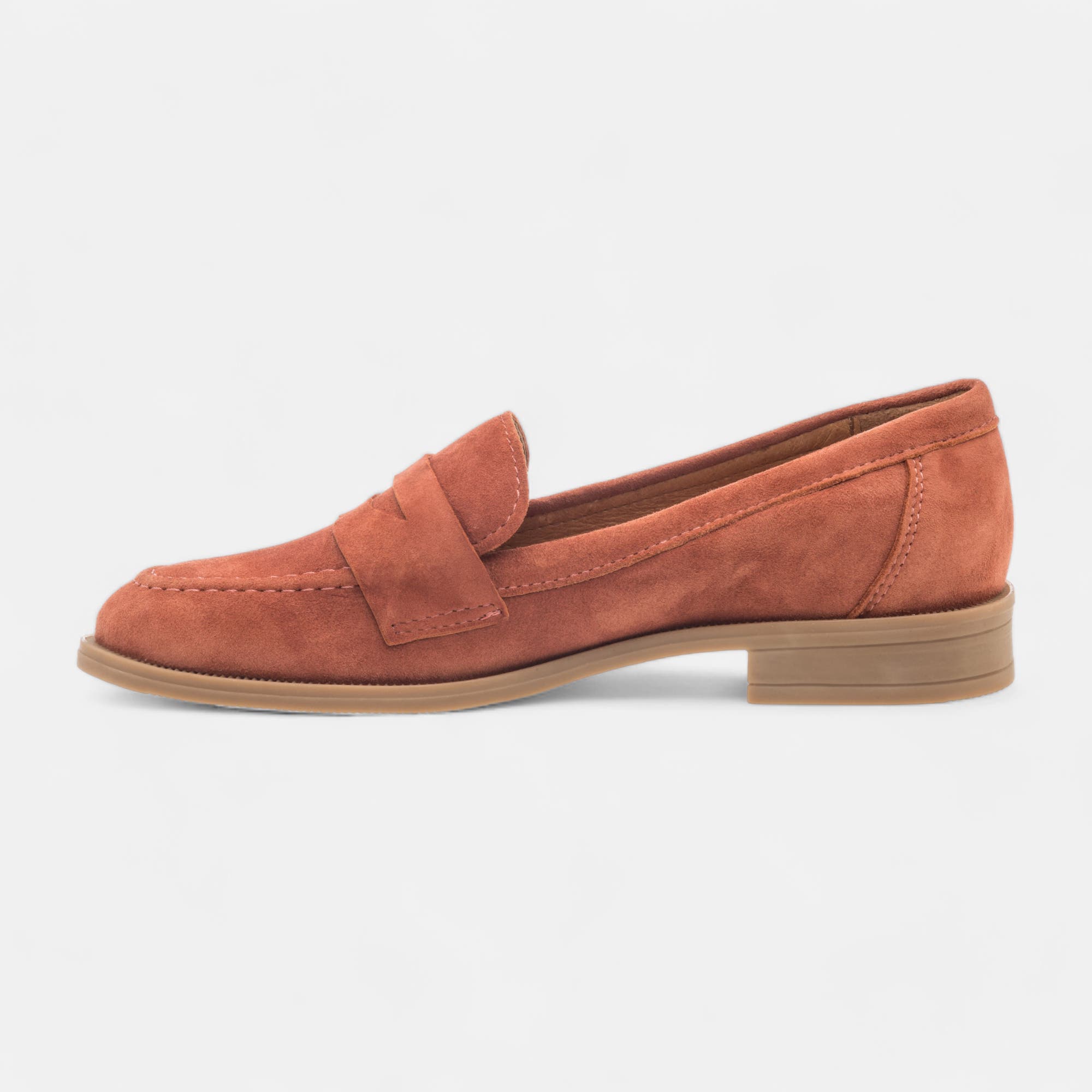 Mocassins Femme en cuir corail