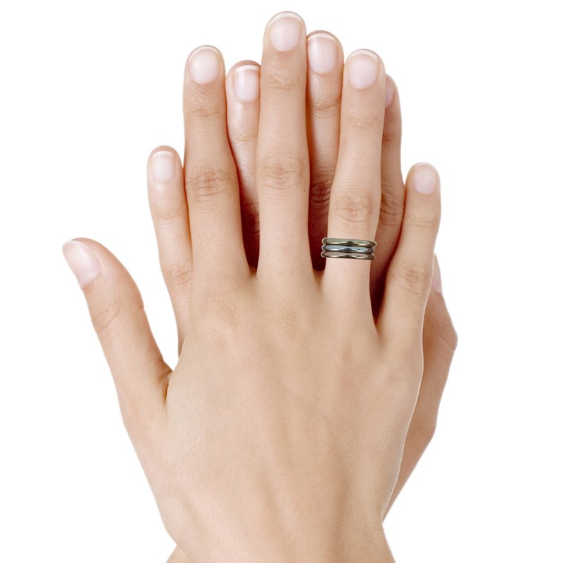 Bague Plaqué Or Rose Anneau Rond