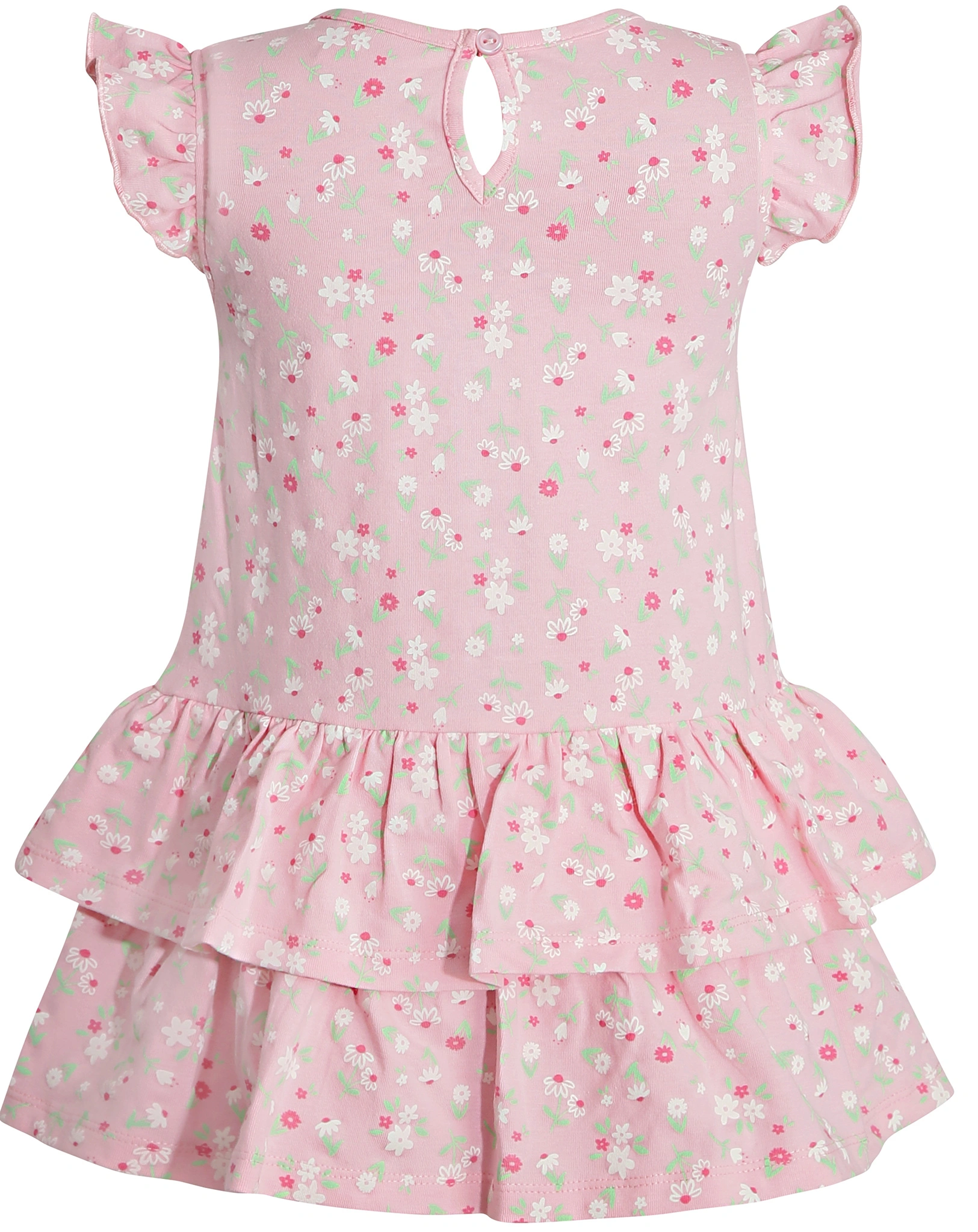 Kurzarmkleid FLOWERS AOP in candy pink