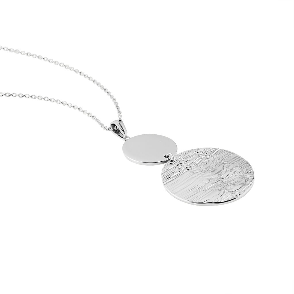Collier Sautoir Acier Blanc Stellaire