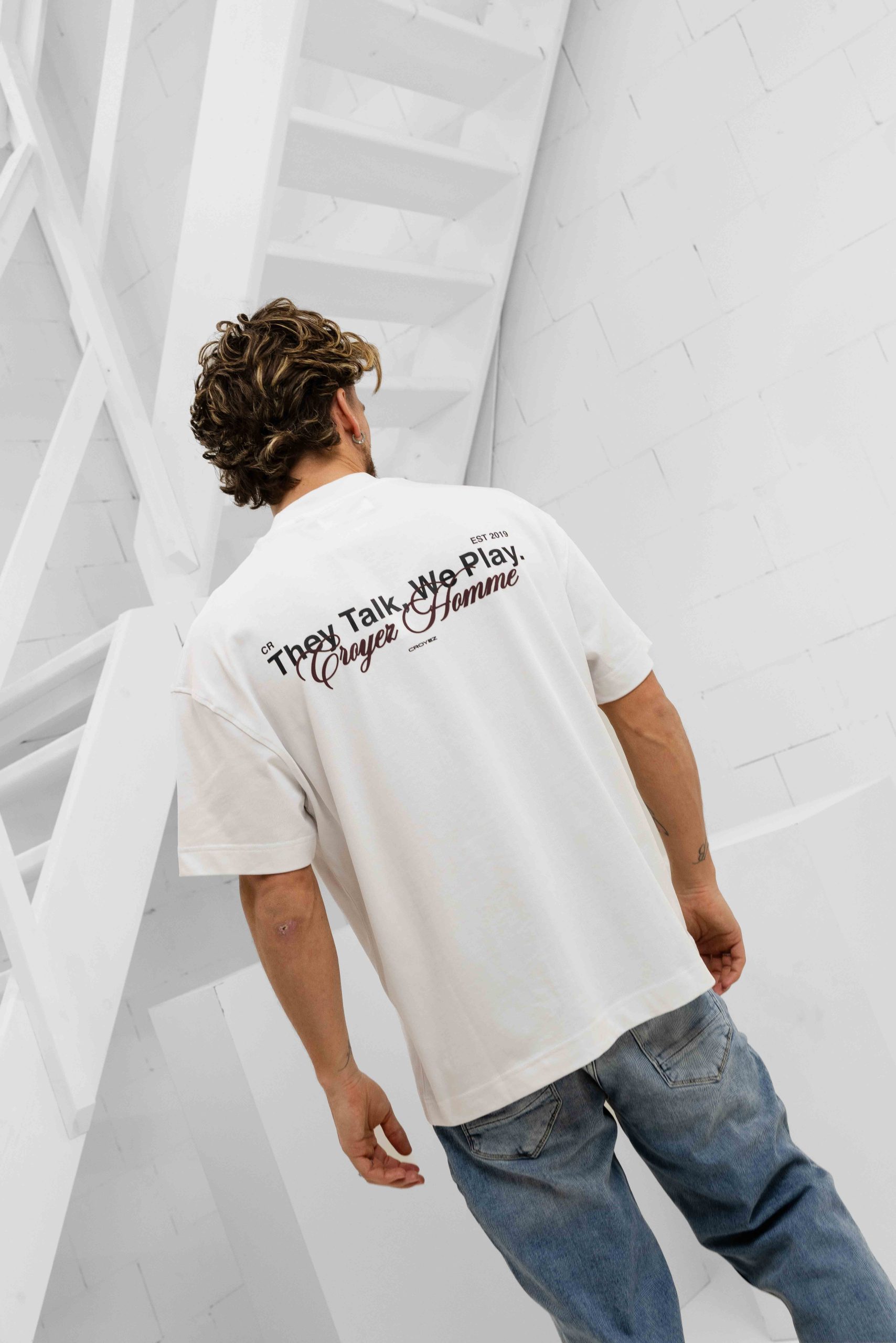 Croyez Talk And Play T-Shirt Heren Wit