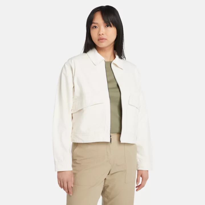 Veste en toile délavée Strafford pour femme en blanc