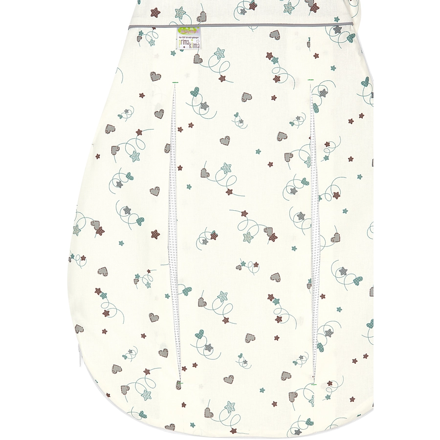 ODENWÄLDER primaklima Jersey-Schlafsack looping hearts forest-grey