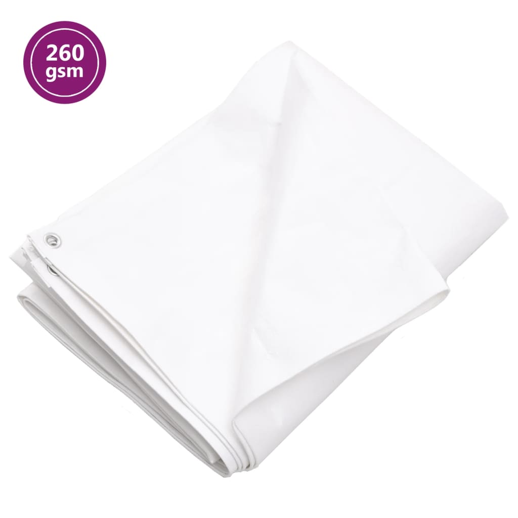 Bâche 260 g/m² 6x10 m blanc pehd