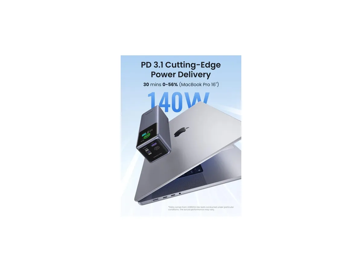 (200W) Nexode 25000mAh Powerbank Dual USB C / USB A Ladegerät inkl. USB C Ladekabel Power Delivery (35525B) - Grau