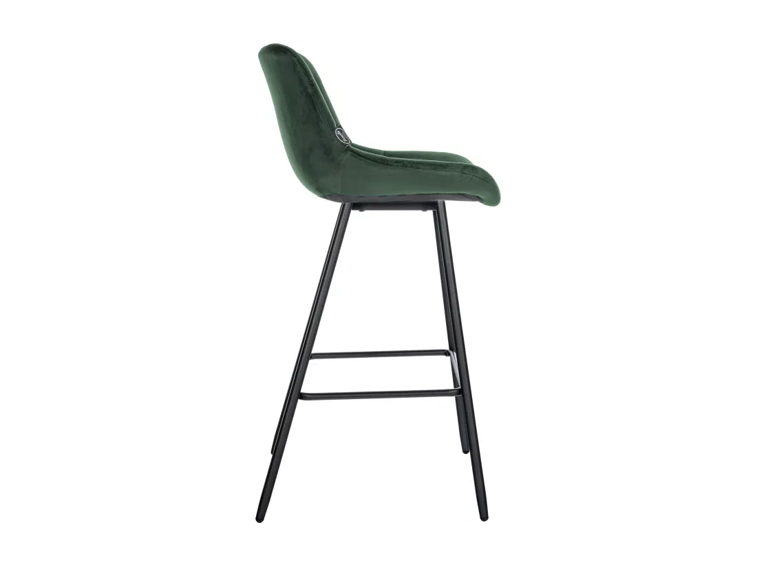 Tabouret de bar - Velours & Métal - Vert foncé - Weston