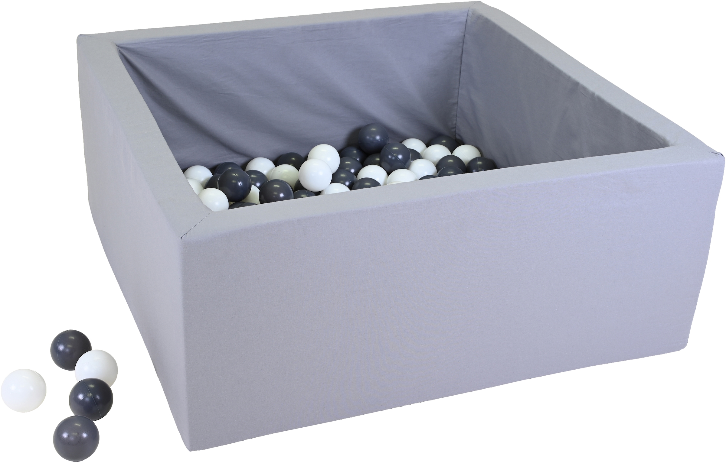 Knorrtoys® Bällebad »Soft, Grey« eckig mit 100 Bällen Grey/white; Made in Europe