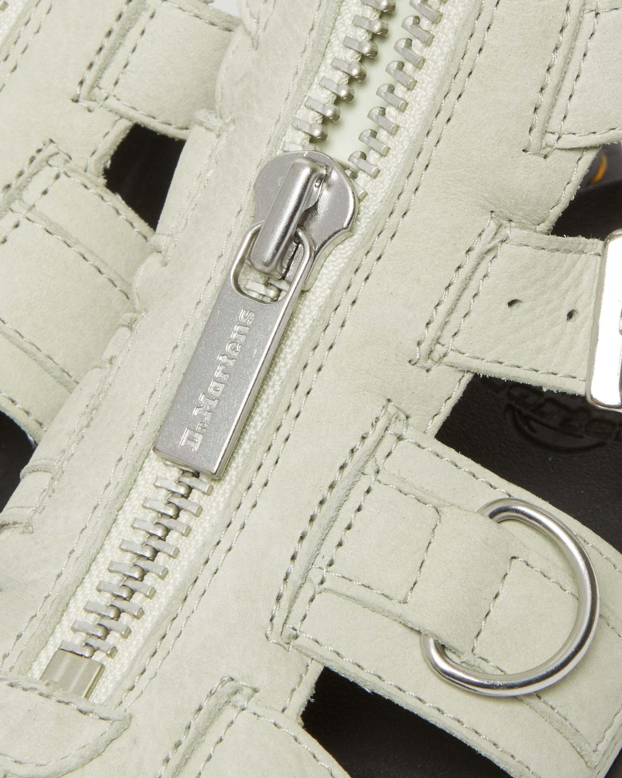 Olson Tumbled Nubuck Leder Gladiatorsandalen mit Reißverschluss