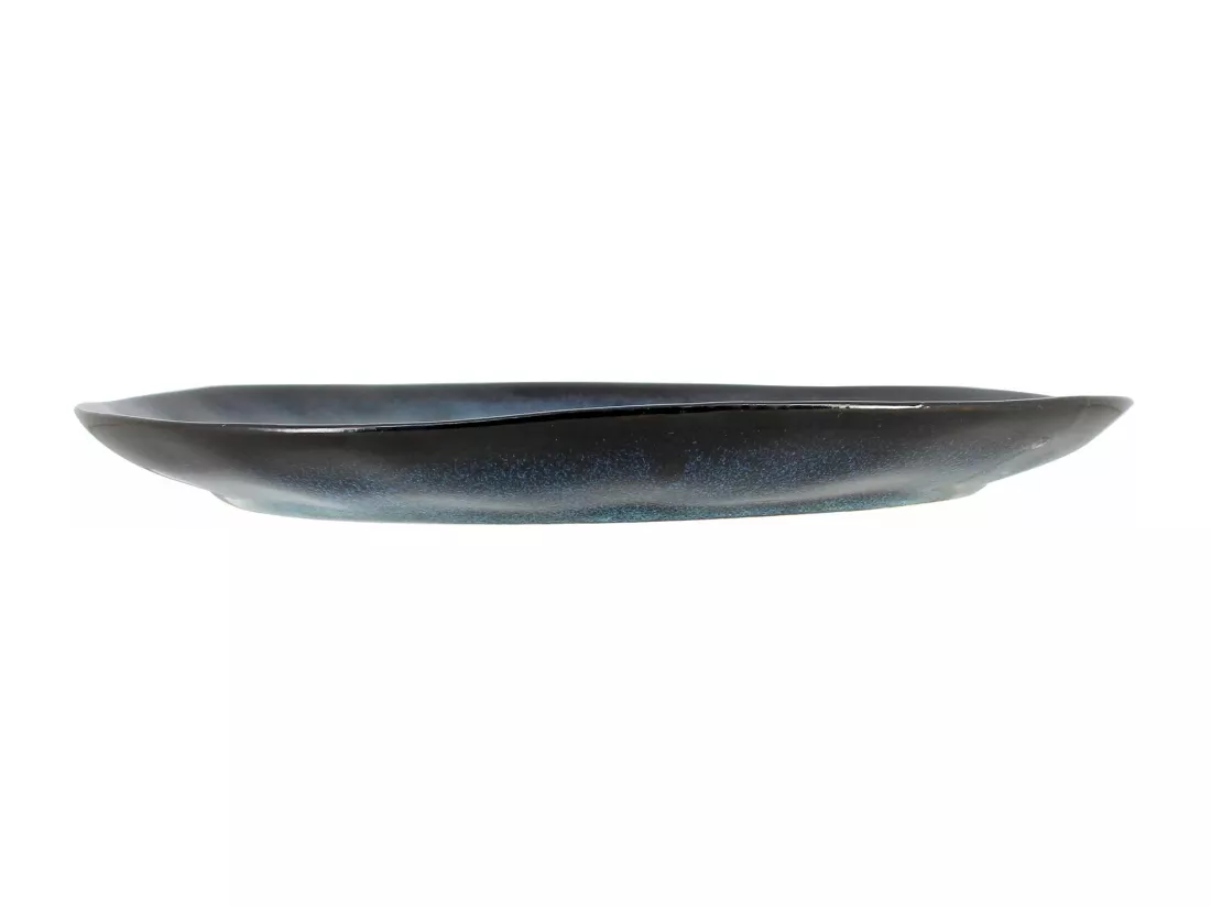 Ogo Living - Lot 6 Assiettes Plates Costa 28cm En Gres Bleu
