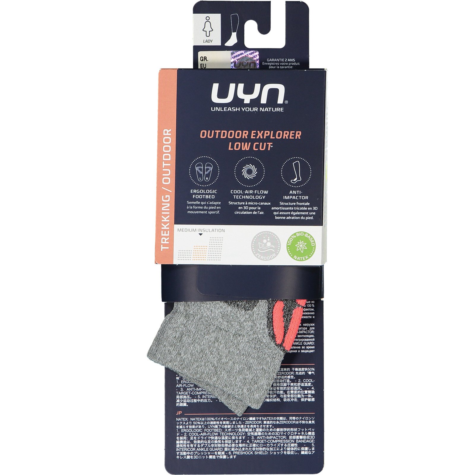 UYN Damen-Outdoorsocken Explorer Low Cut 41-42