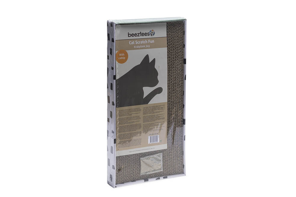 Beeztees Jixy Karton - Krabplank - Wit Bruin - 10x47x10 cm