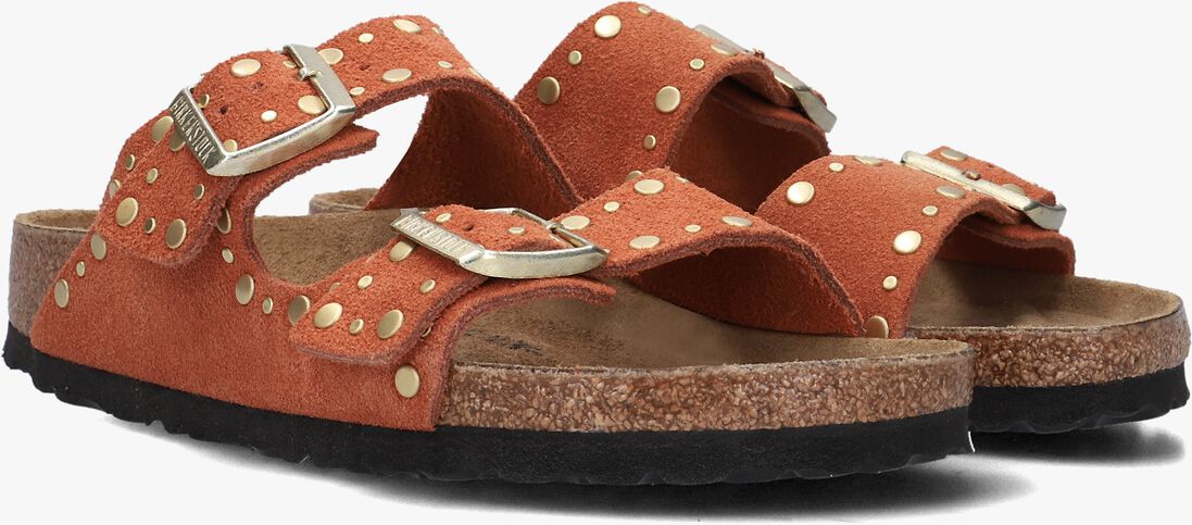 oranje birkenstock teenslippers arizona rivet border