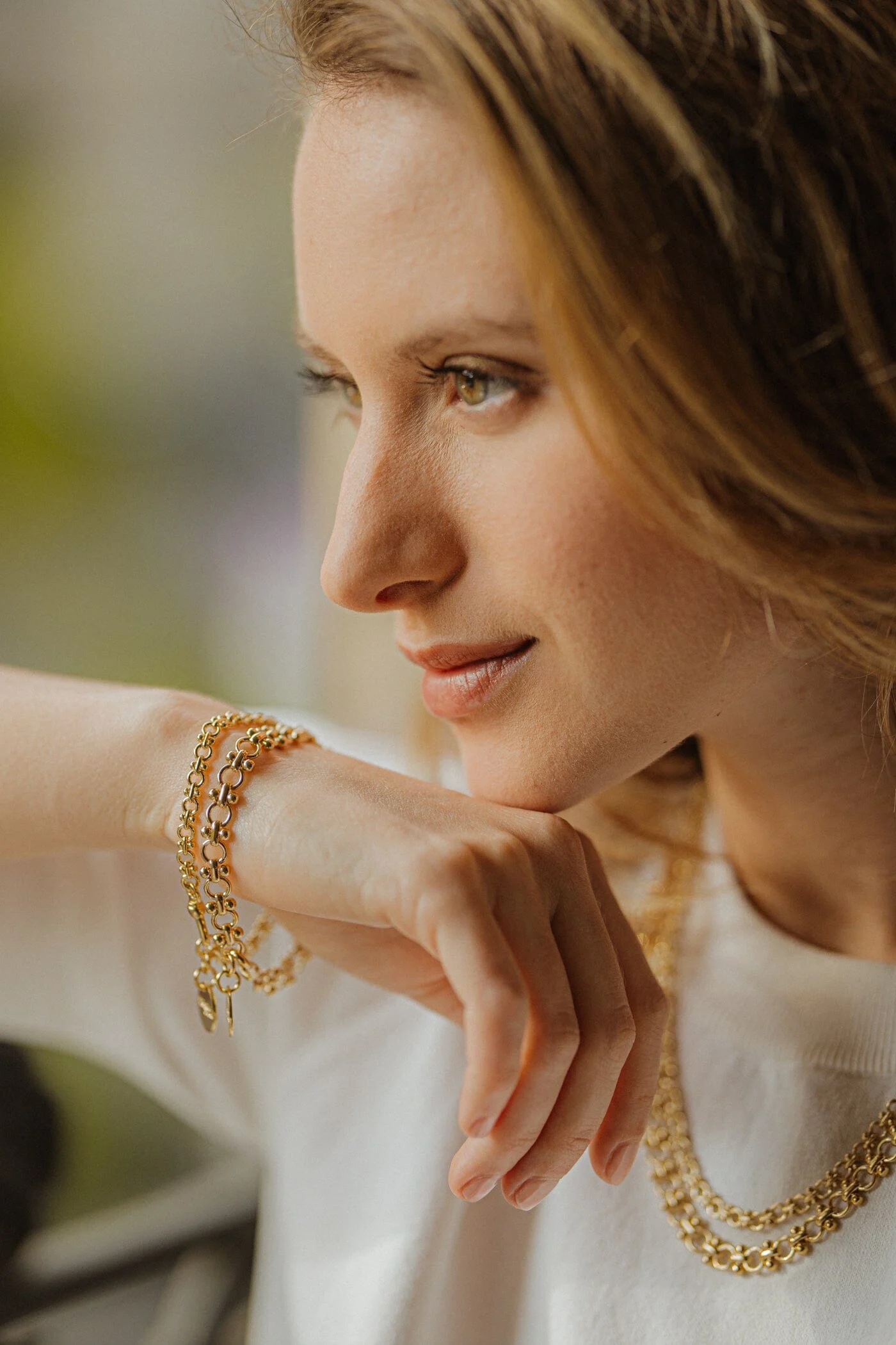 HÉBÉ - Bracelet plaqué argent | Doré