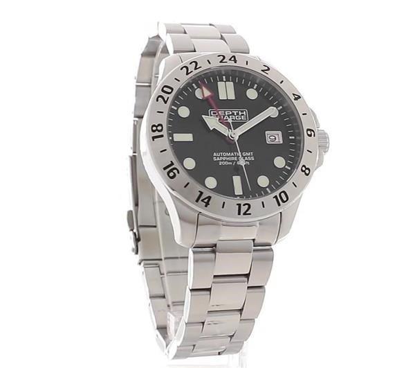 Depth Charge Stainless Steel Silvr Dial Dive Watch