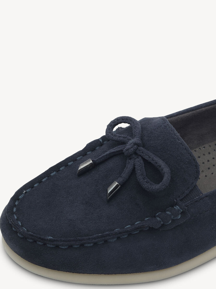 Leren Instappers - blauw