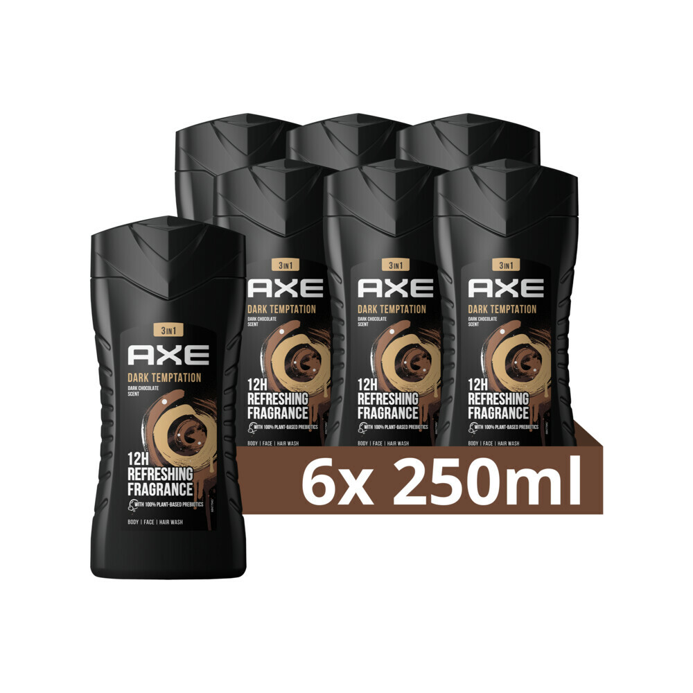 6x Axe 3-in-1 Douchegel Dark Temptation250 ml