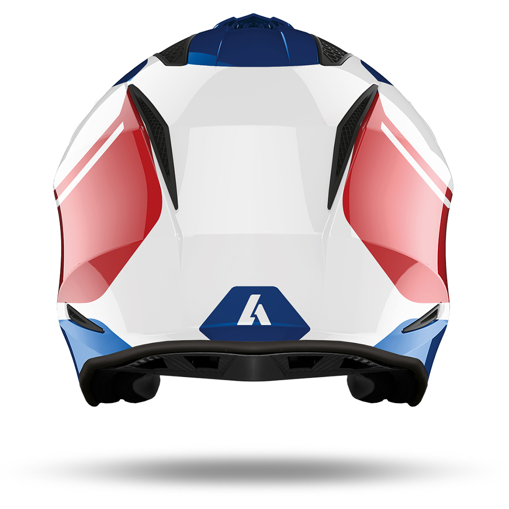 Airoh - Casque TRR S Keen Blanc brillant / Bleu / Rouge