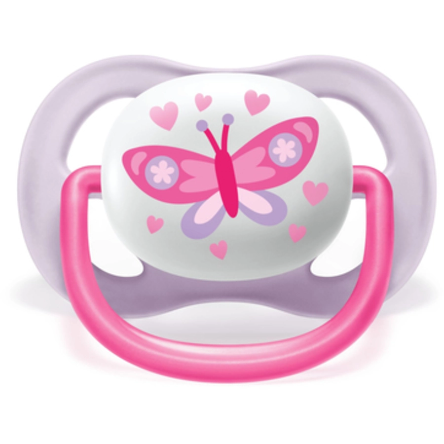 Philips Avent Schnuller ultra air SCF08002 Collection Happy 0-6m Girl MamaButterfly im Doppelpack