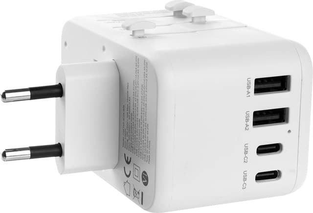 Fixed World 65W rejseadapter (hvid)