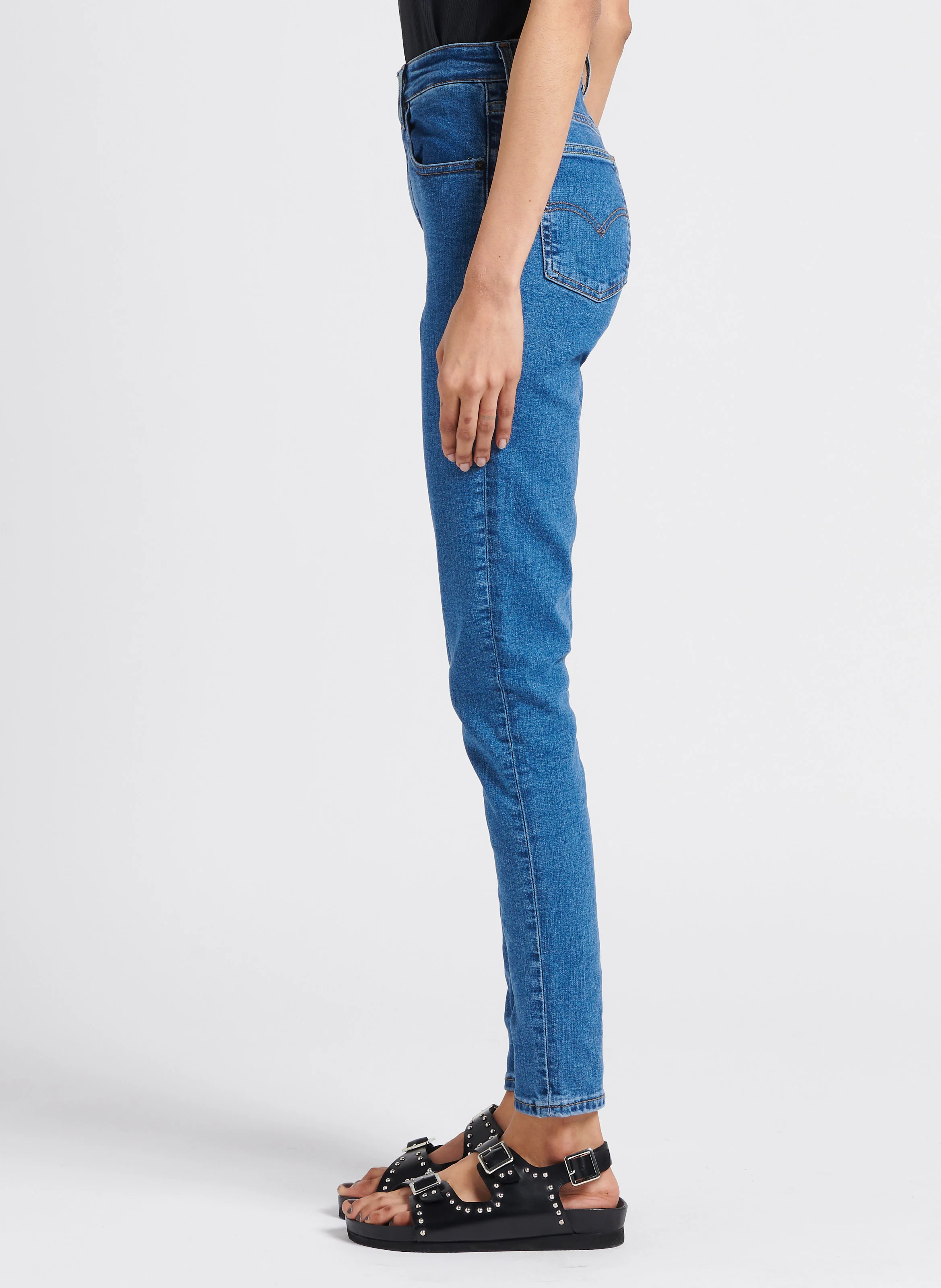 721 HIGH RISE SKINNY - Jean skinny taille haute en coton mélangé | Jean brut