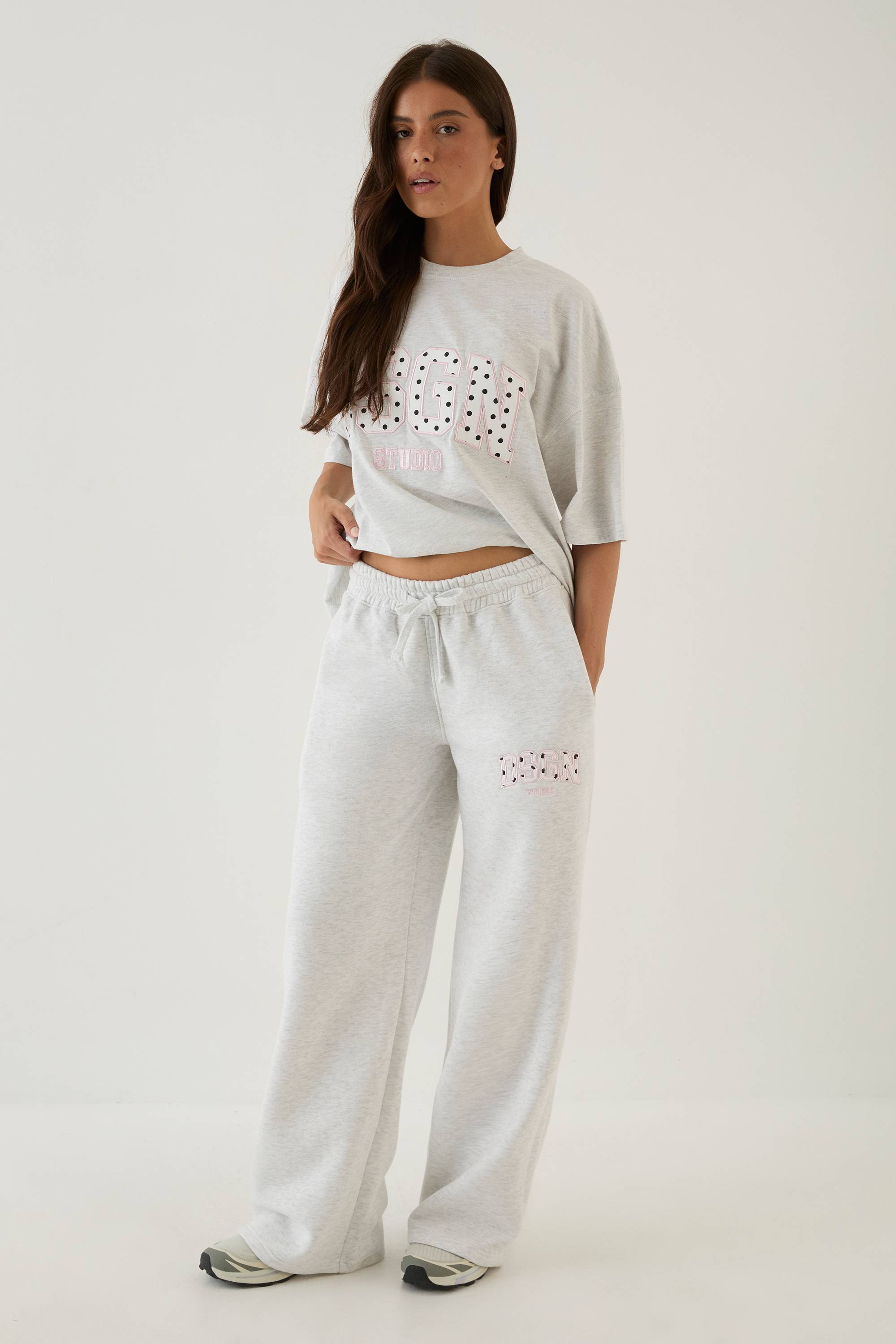 Jogger Dsgn Studio Jambe Droite À Appliqué À Pois