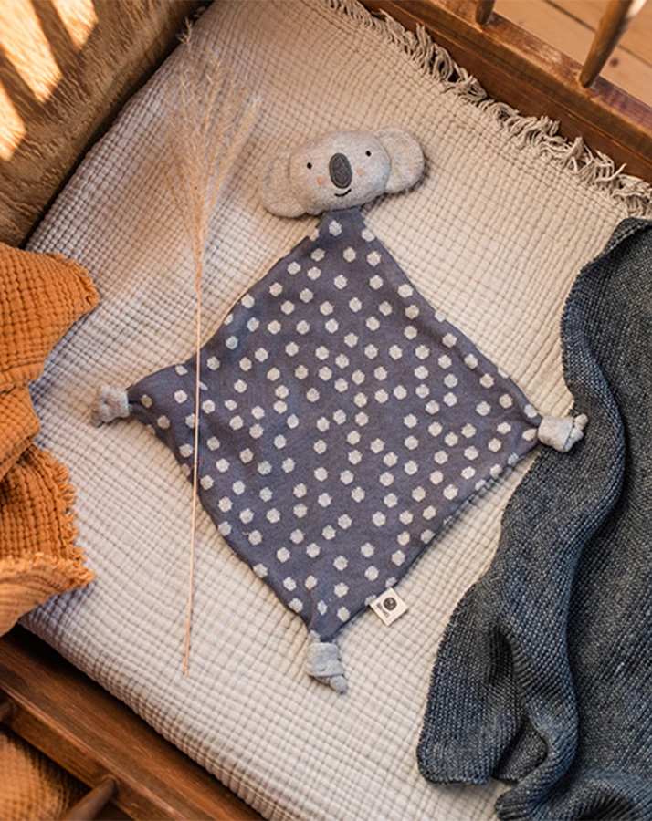 Schnuffeltuch KOALA in grau/blau