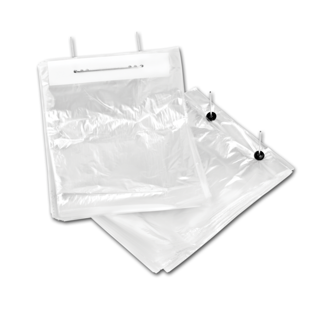 Zak, Beugelzak, LDPE, 26x44cm, 22my, Heel brood, transparant