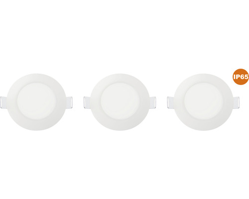 LED inbouwspots set IP65 3x3W 3x350 lm 4000K wit Ø 8,6/6,8 cm 230V