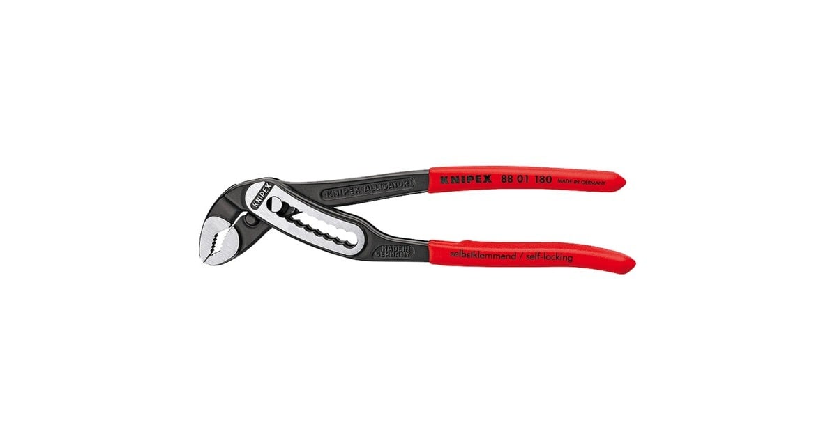 KNIPEXAlligator Waterpomptang 8801180 zweedse- / waterpomp-tang  (Rood, 180 mm)