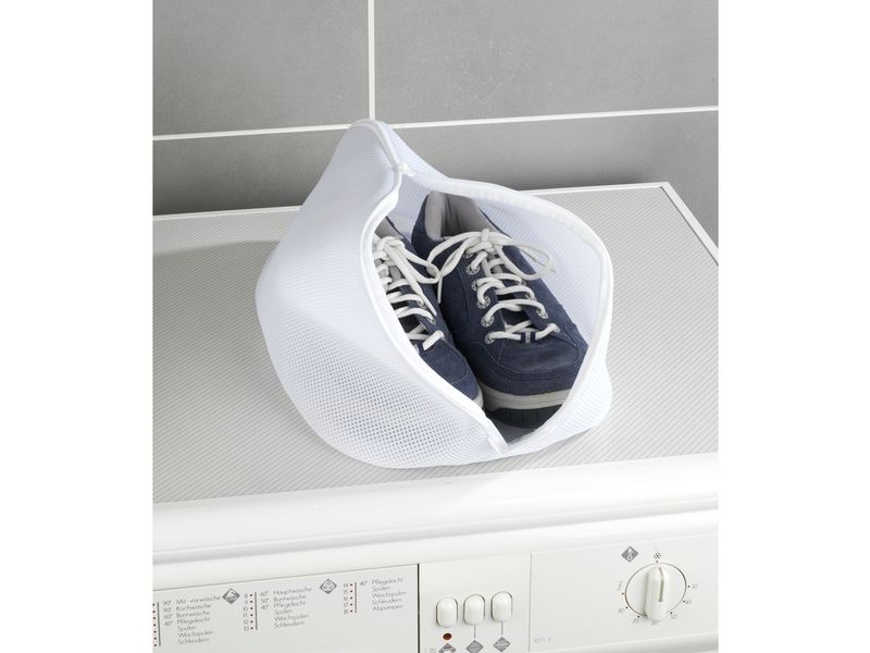 Wenko Wäscheschutzbeutel 23 x 40 cm, Weiss Wäschesack für Schuhe