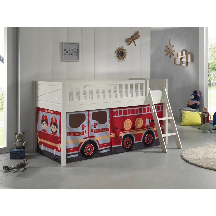 VIPACK Spielbett SCOTT Fire Rescue weiß