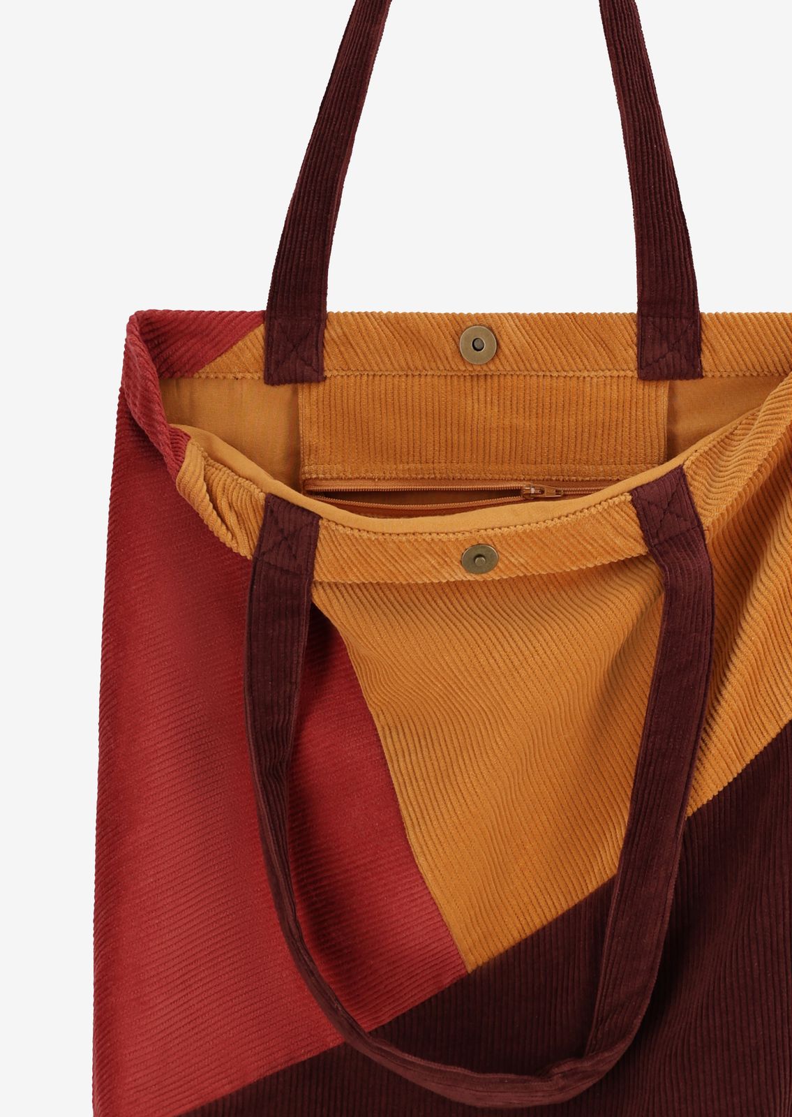 Multicolour colourblock shopper