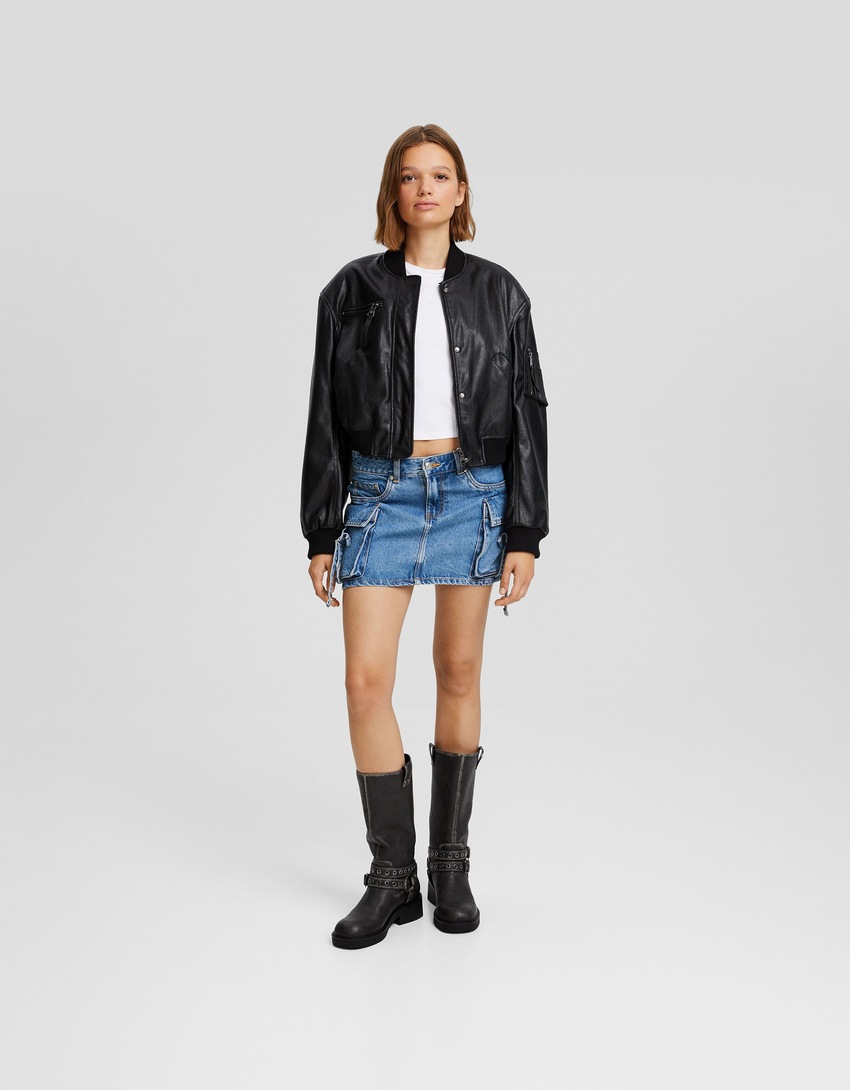 Minissaia cargo jeans