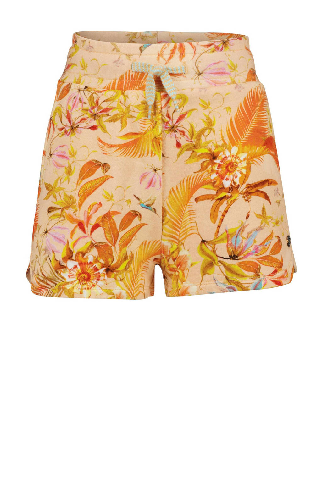 Vingino gebloemde slim fit short Ramiena oranje/multi