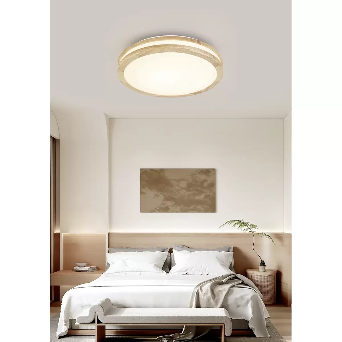 LED-Deckenleuchte Belinda Natur
