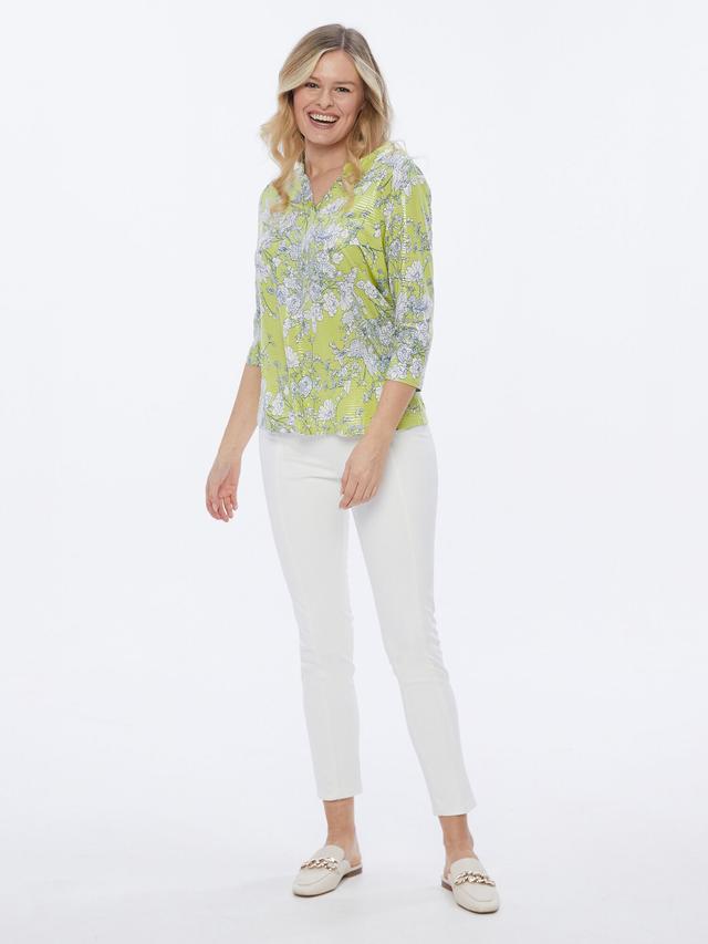 Blusenshirt Satinlederoptik