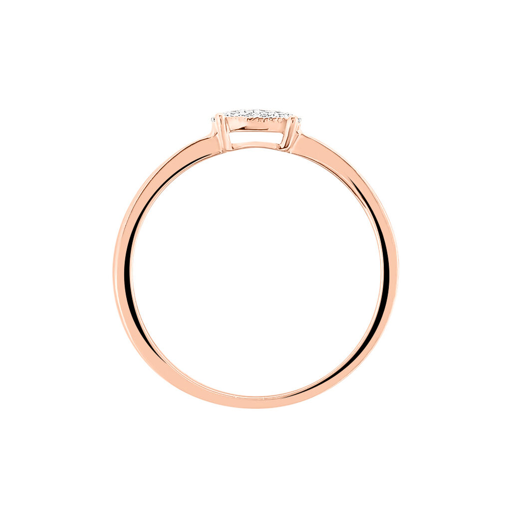 Bague Princesse Or Rose Diamant