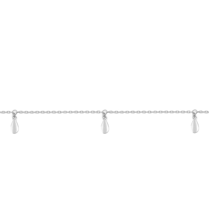 Chaîne de cheville Femme 25 cm - Fantaisie - Argent 925