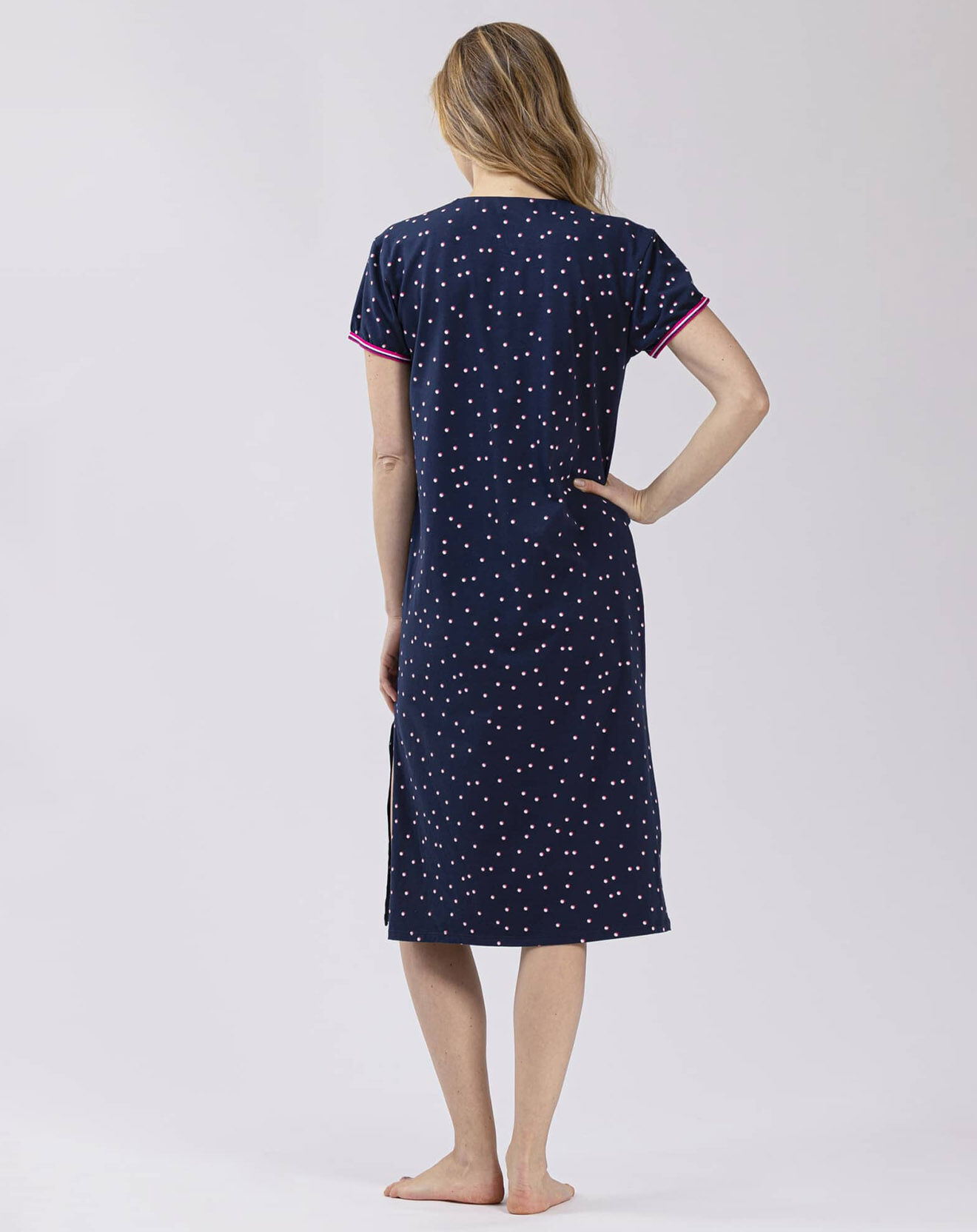 Le Chat Chemise de nuit Morning bleu marine