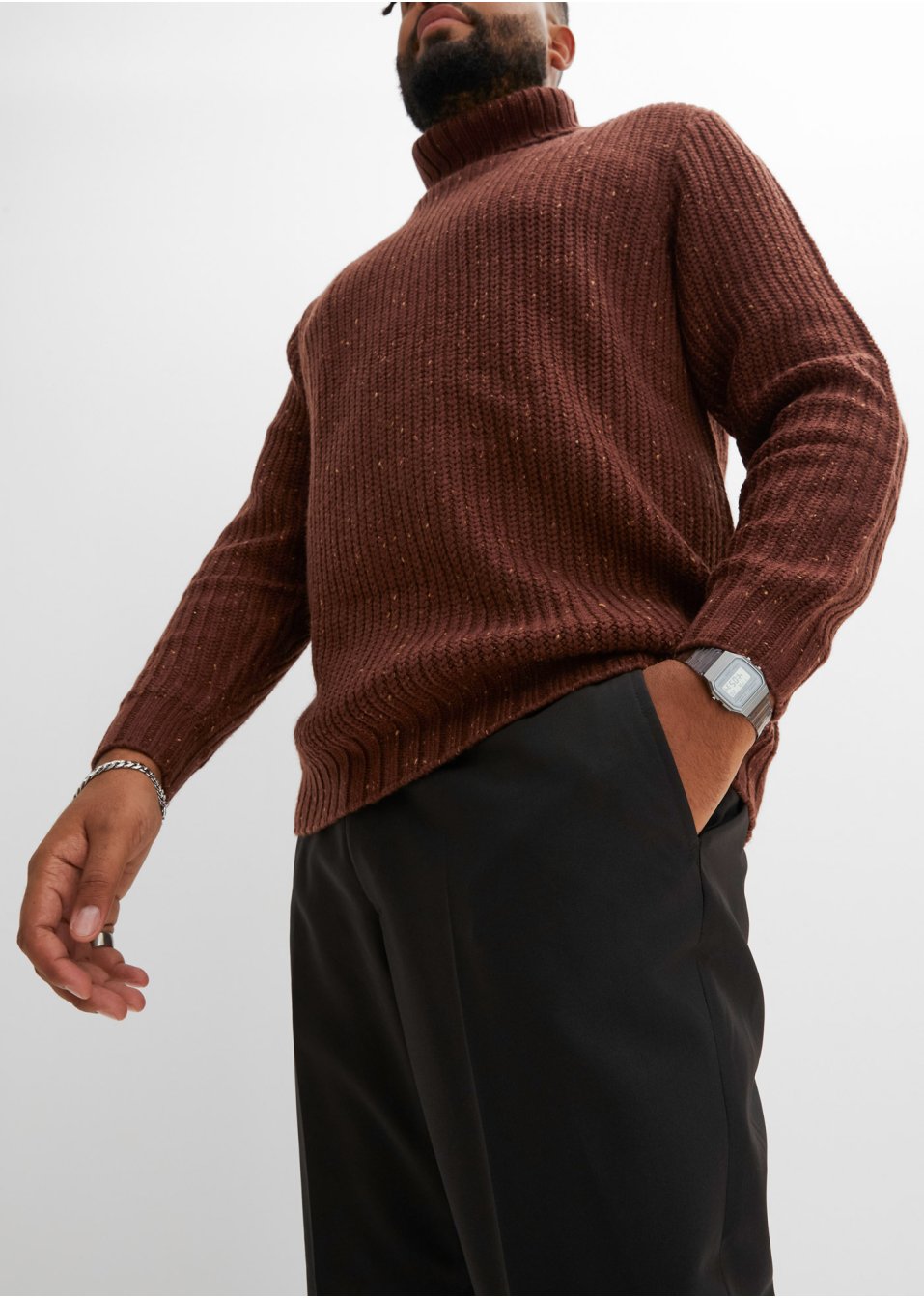 Pull col roulé