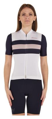 Maillot Manches Courtes Femme Santini Eco Sleek Bengal Noir/Blanc