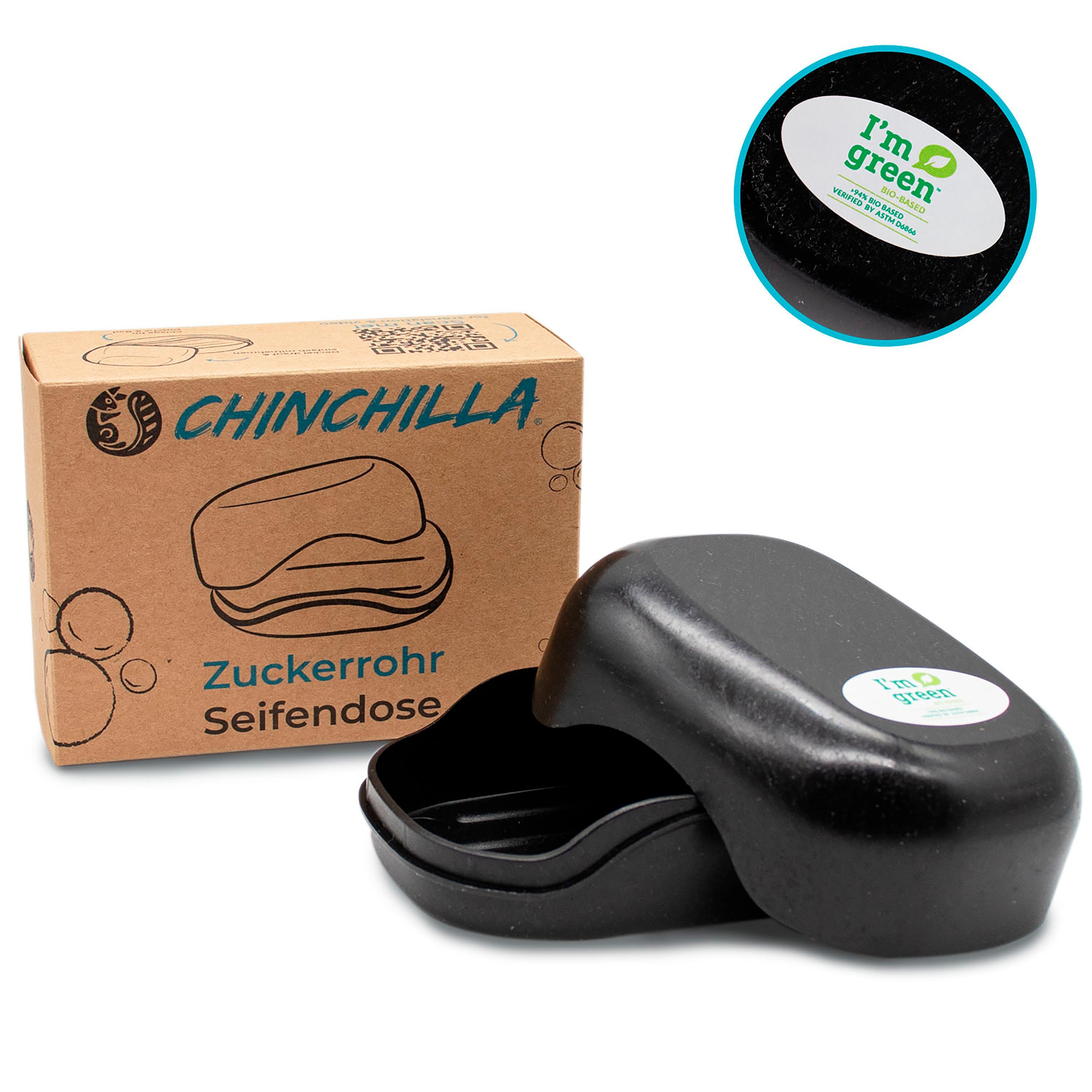 Chinchilla Seifendose aus Zuckerrohr vegan