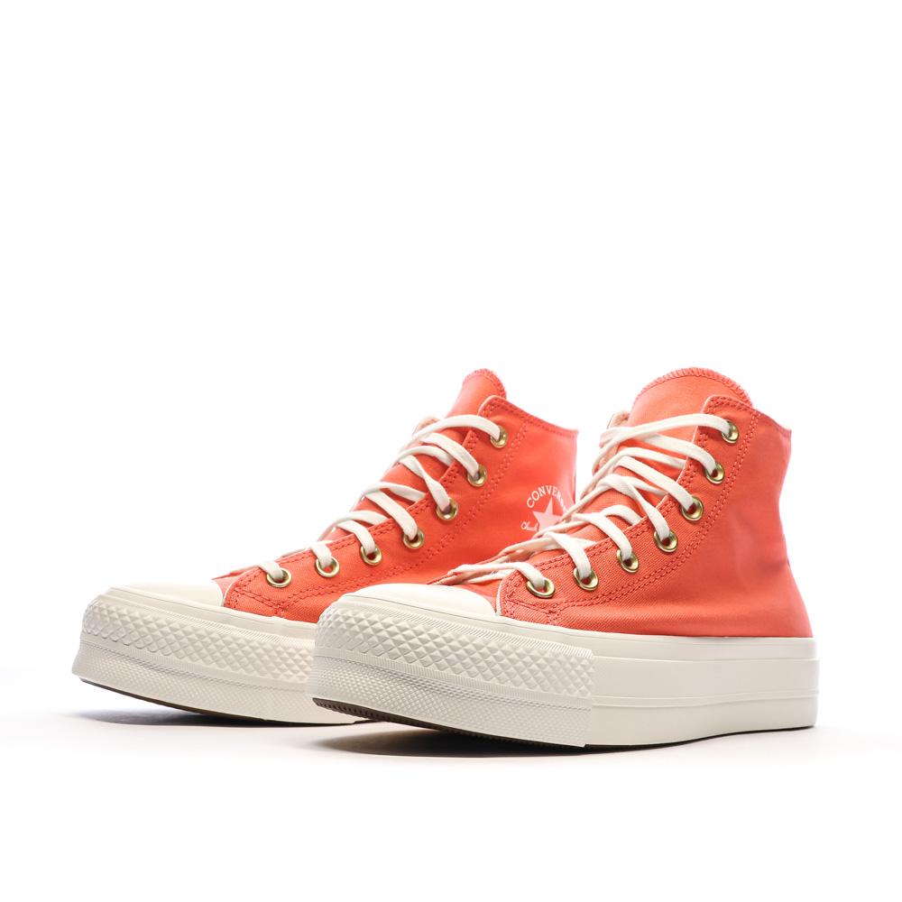 Converse Baskets Oranges Femme Converse Chuck Taylor All Star Platform
