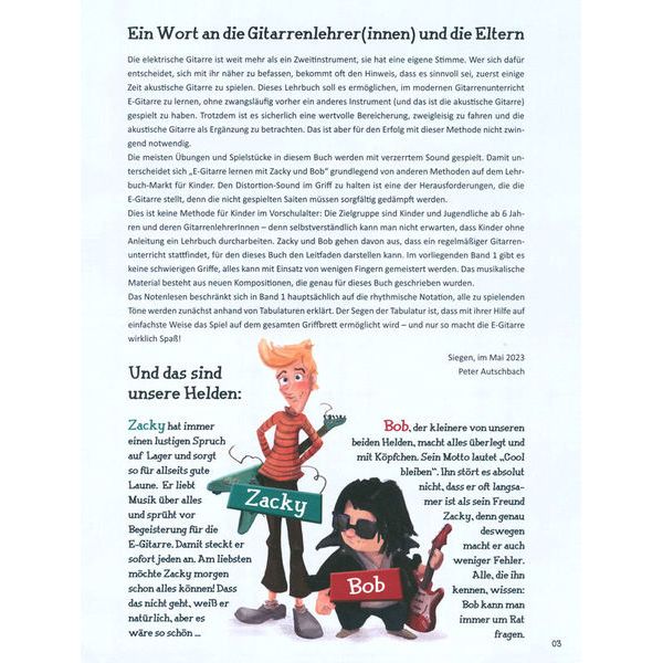 Schott E-Gitarre Lernen Zacky & Bob 1
