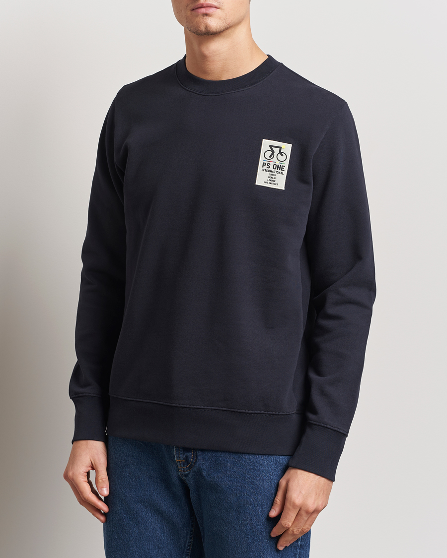 PS Paul Smith One Bike Crew Neck Sweatshirt Navy