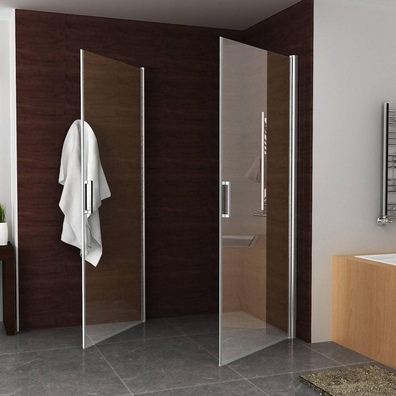 BWS - Nano Douchecabine - Dubbele Swingdeur - 90x90cm - 8mm Glas